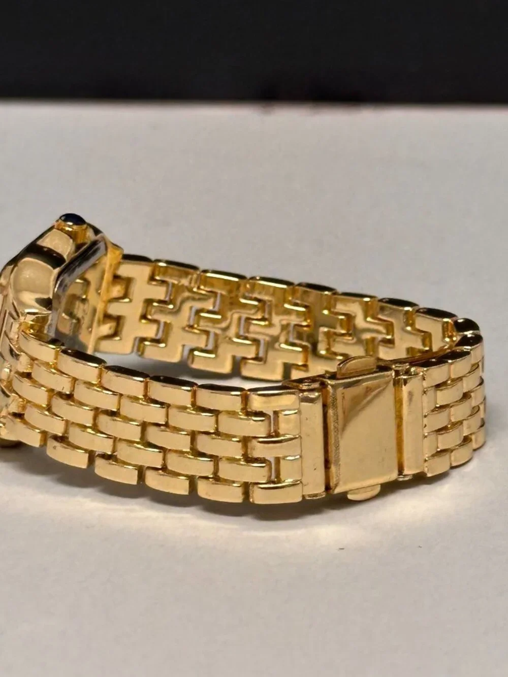 Grealy Watch Womens Gold Tone Square Dial Roman Numberals New Battery
